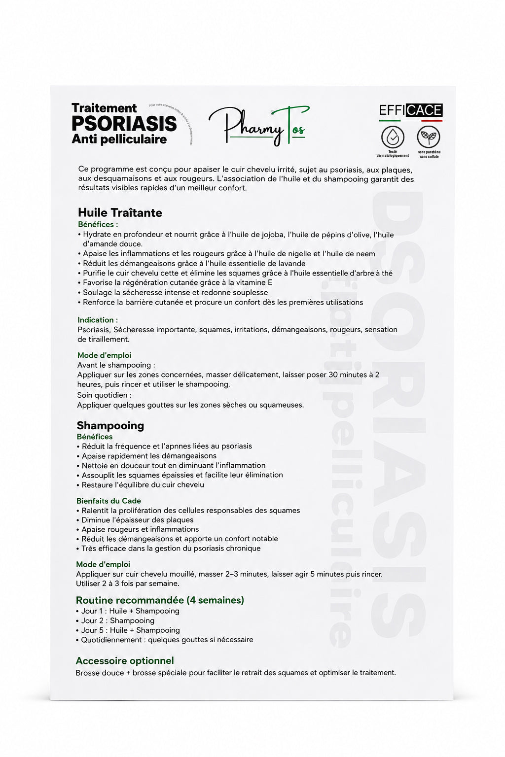 Traitement Psoriasis anti-pelliculaire
